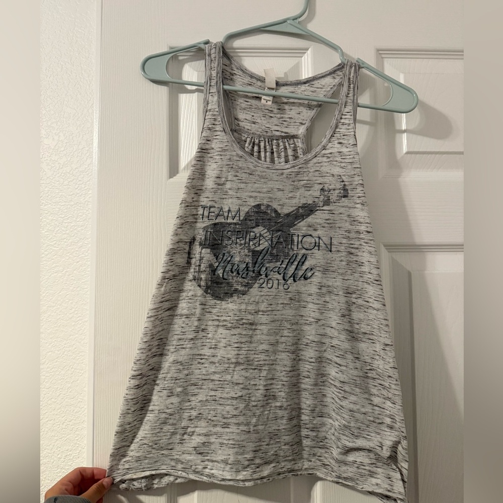 Bella Canvas Gray Graphic Tank Top Relaxed Fit